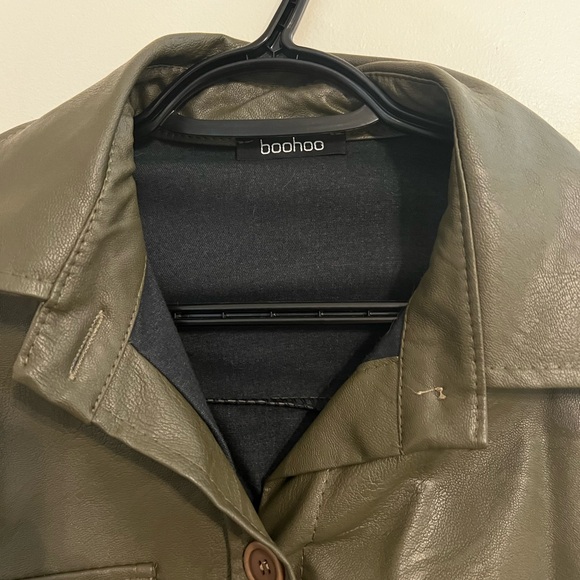 Boohoo faux leather trench coat - Picture 2 of 4